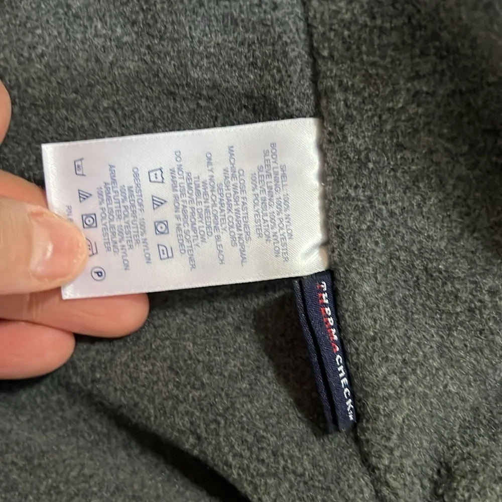 Lands End men’s Green Bomber Jacket Medium Winter Full zip Outdoor waterproof - Picture 9 of 9